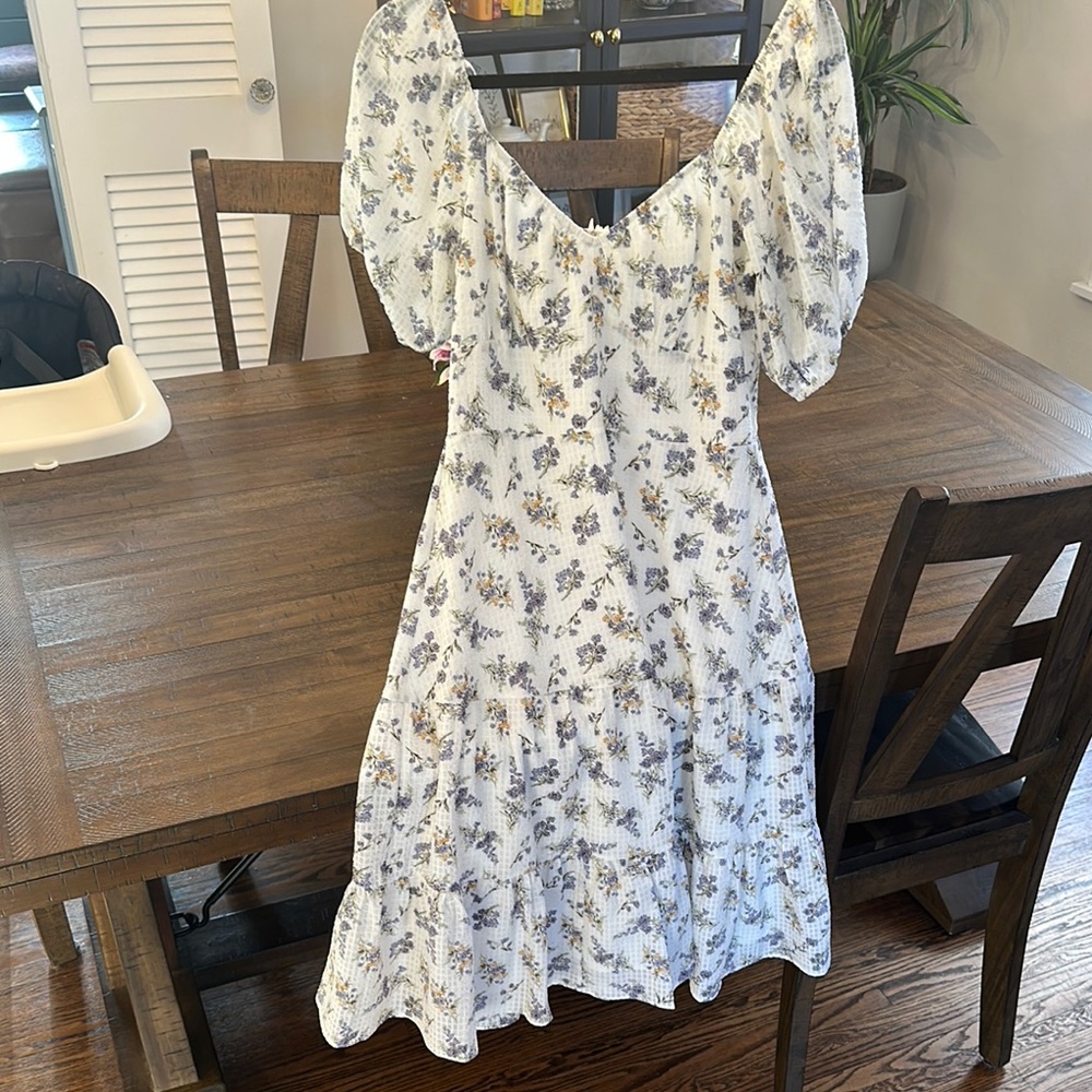 Lucy Paris Floral White Dress